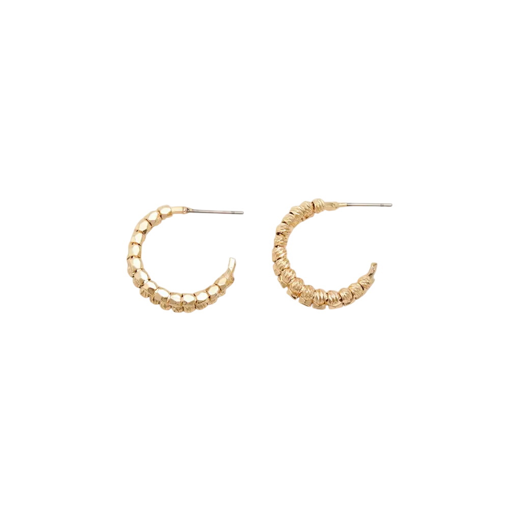 Phase Eight Gold Twin Hoop Earrings 